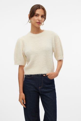 Pull à col rond - écru - VERO MODA®
