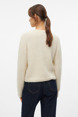 Pull à col rond - écru - VERO MODA®