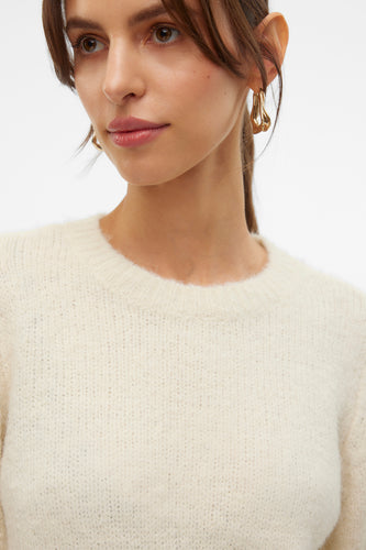 Pull à col rond - écru - VERO MODA®