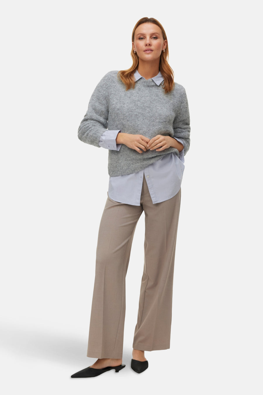 Pull à col rond - gris - VERO MODA®