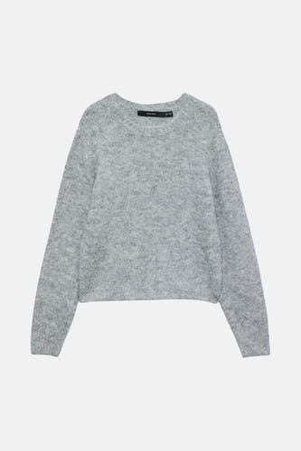 Sweat-shirt gris avec col rond de VERO MODA, fine structure des épaules.