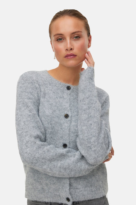 VMNOVAH LS O-NECK BUTTON CARDI GA NOOS