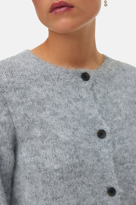 VMNOVAH LS O-NECK BUTTON CARDI GA NOOS