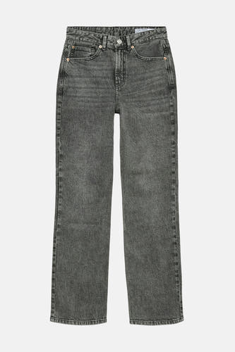 Jean droit gris de denim de VERO MODA, avec des poches classiques et un lavage subtil.