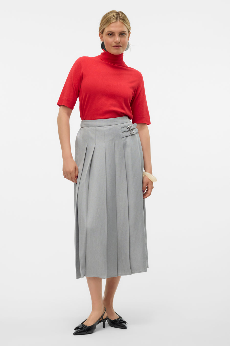 Pull à col roulé - rouge - VERO MODA®