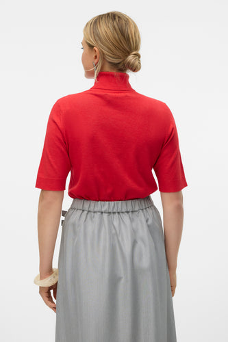 Pull à col roulé - rouge - VERO MODA®