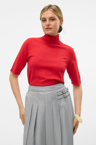 Pull à col roulé - rouge - VERO MODA®