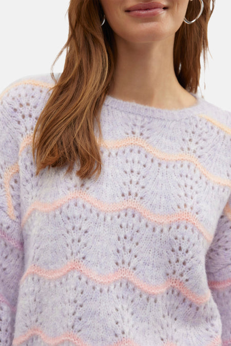 Pull à col rond - violet