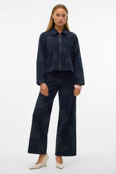 VMREMY MR WIDE PATCHWORK JEANS