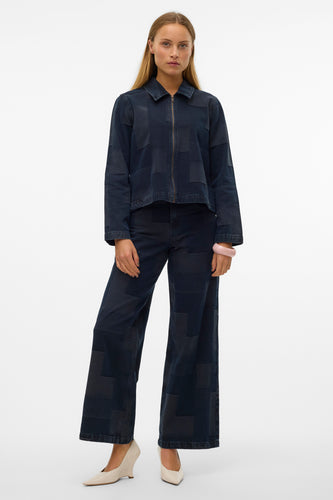 VMREMY MR WIDE PATCHWORK JEANS