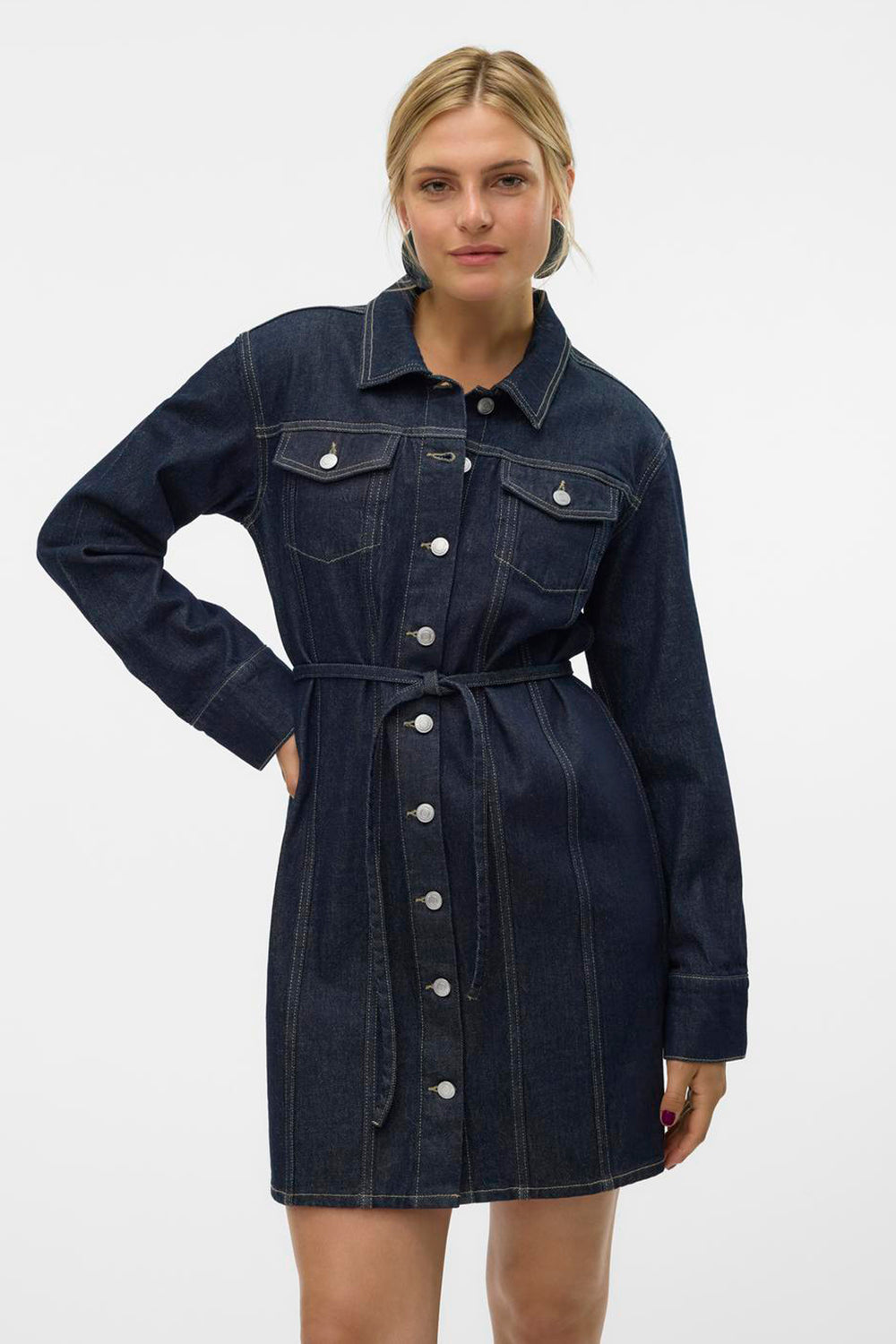 Robes manches longues Dark blue denim - VERO MODA®