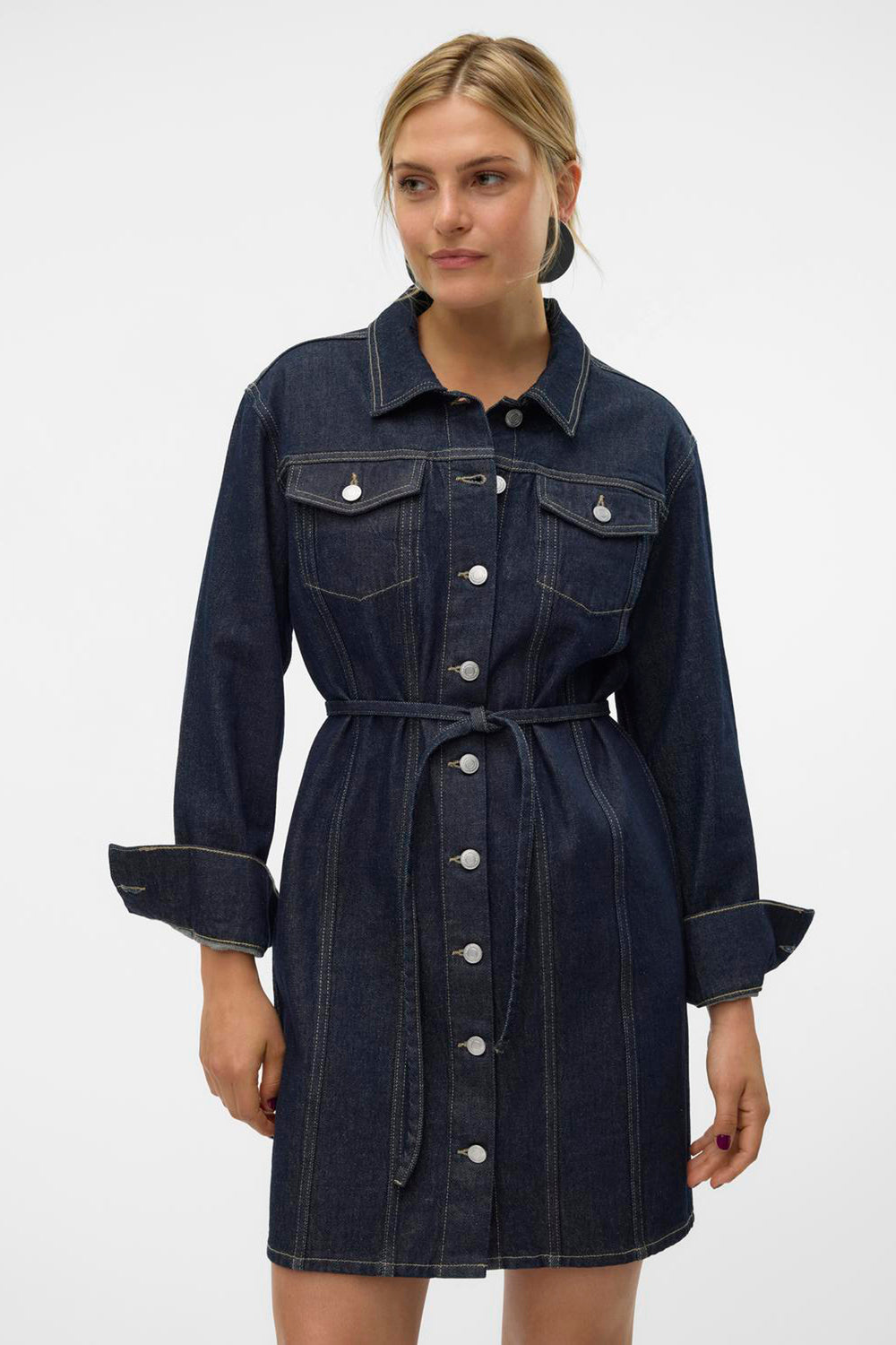 Robes manches longues Dark blue denim - VERO MODA®