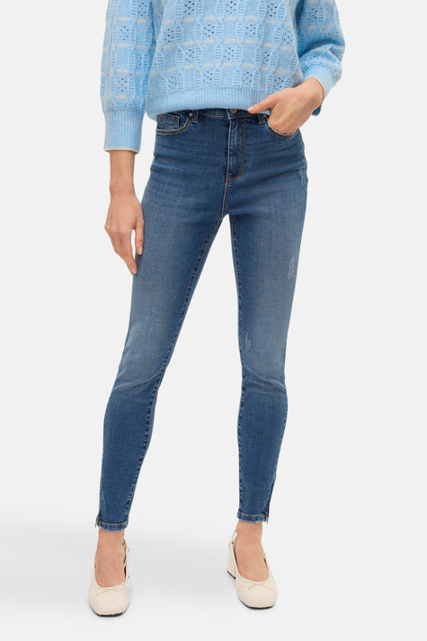 Pull à col rond - bleu