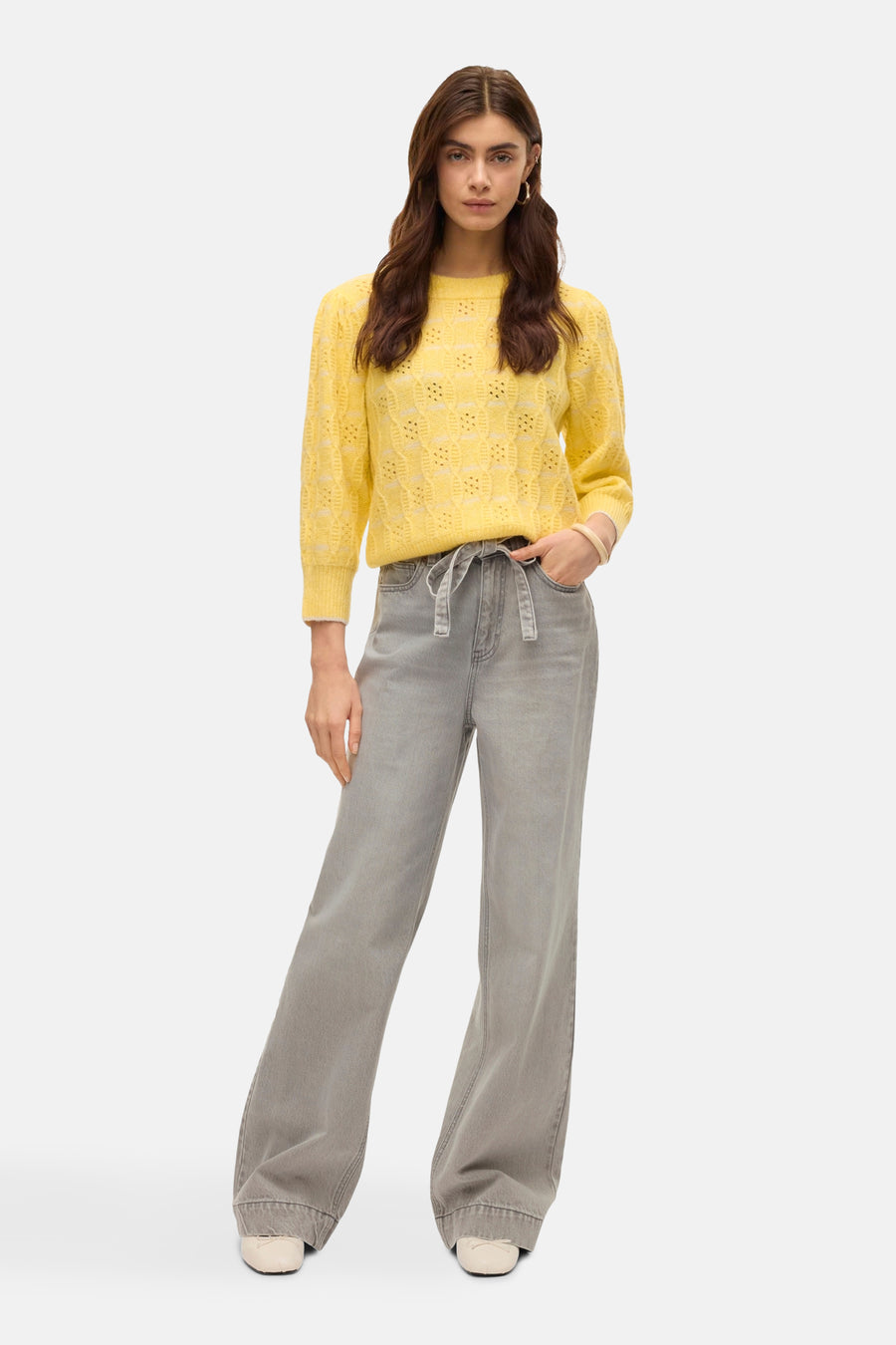 VMNEWLEONOR 3/4 O-NECK PULLOVER GA BOO - VERO MODA®