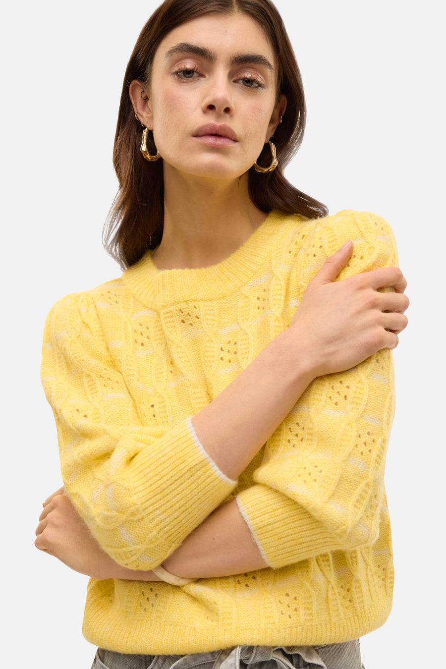 VMNEWLEONOR 3/4 O-NECK PULLOVER GA BOO - VERO MODA®