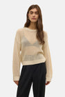 Pull à col rond - beige