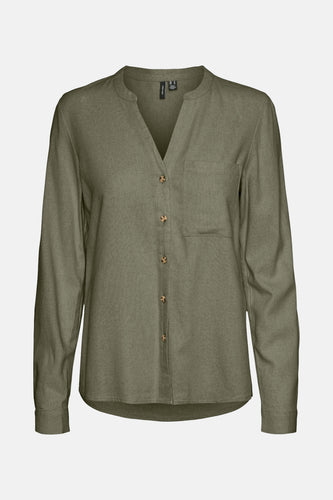 VMMYMILO L/S V-NECK SHIRT WVN GA