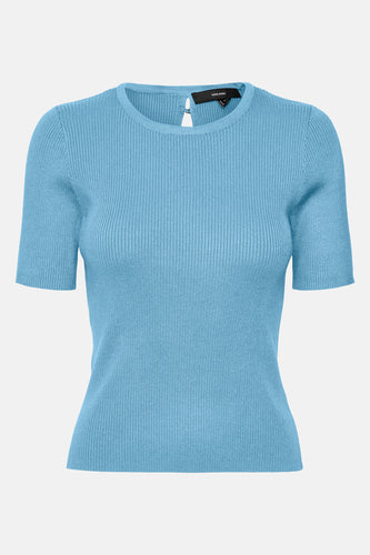 Pull à col rond - bleu - VERO MODA®
