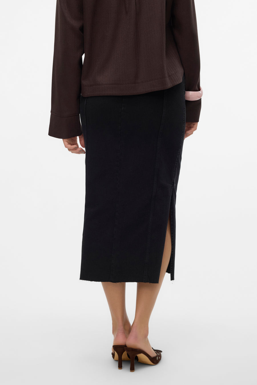 Jupe longue - black denim - VERO MODA®