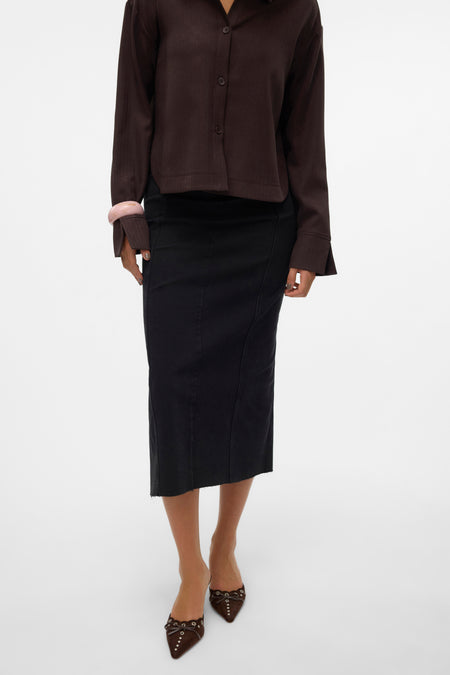 Jupe longue - black denim