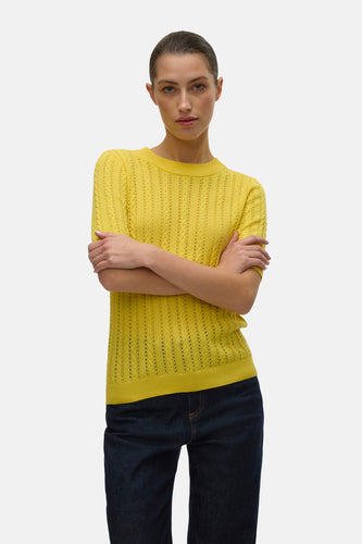 Pull à col rond - jaune - VERO MODA®
