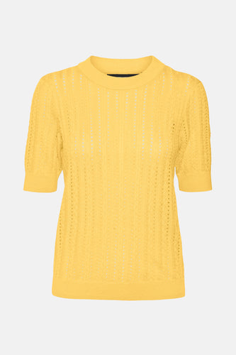 Pull à col rond - jaune - VERO MODA®