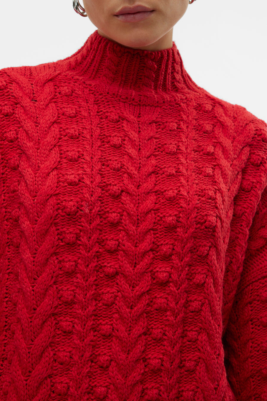 Pull à col rond - rouge - VERO MODA®