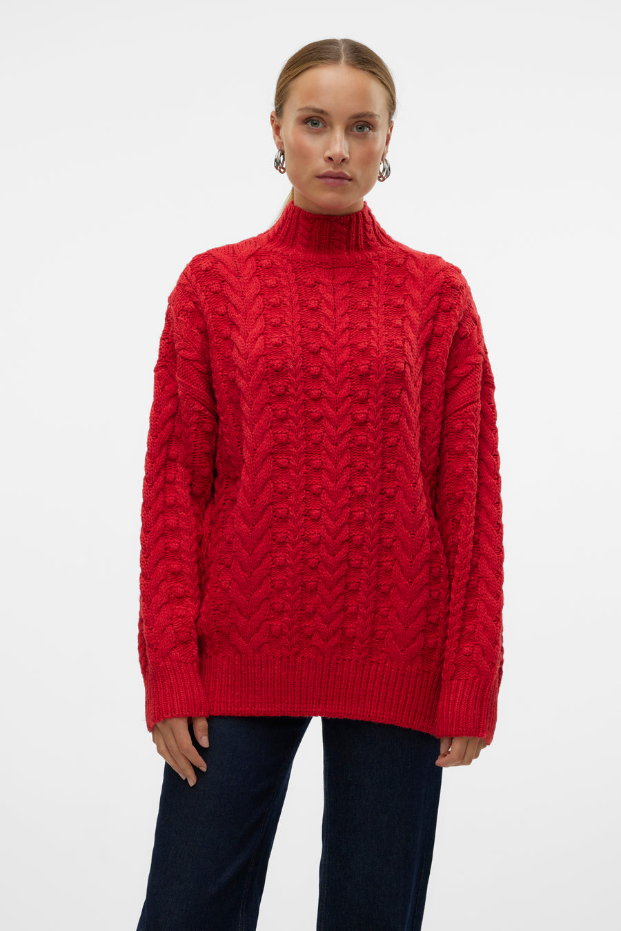 Pull à col rond - rouge - VERO MODA®