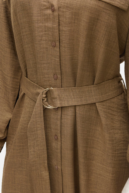 VMVICA L/S CALF SHIRT DRESS WVN BTQ GA
