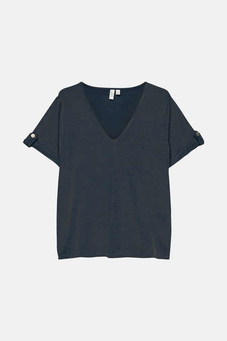 VMBAILEY S/S V-NECK T-SHIRT JRS BTQ GA