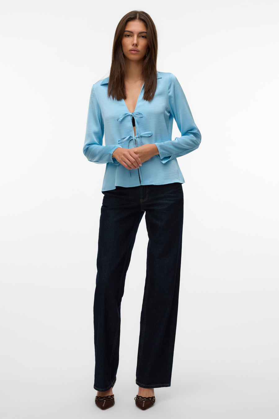 Blouse à manches longues - bleu - VERO MODA®