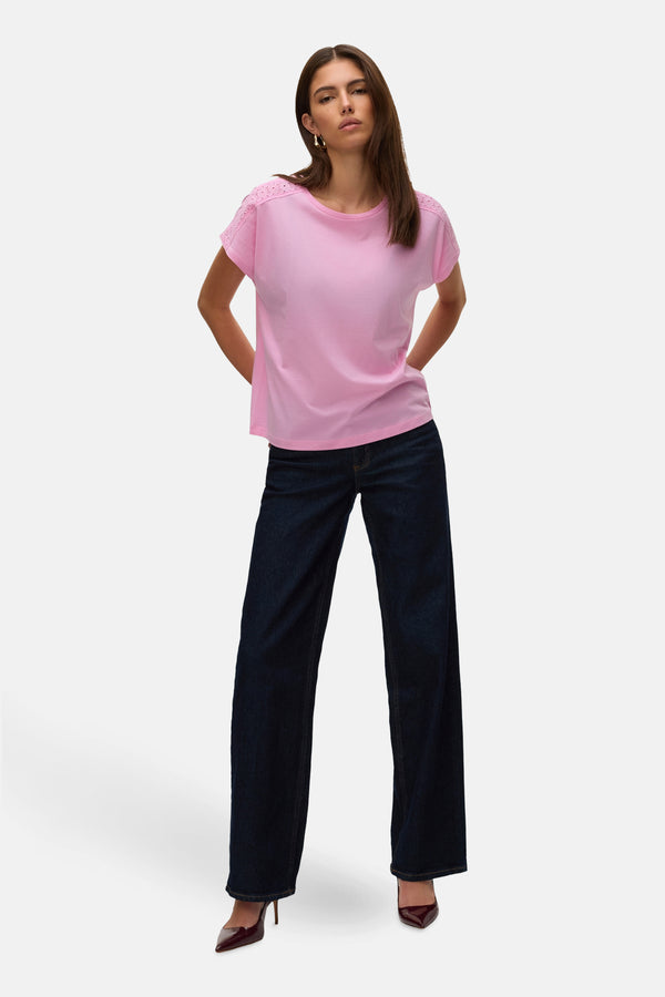 VMEMMY SS LACE TAPE TOP JRS NOOS