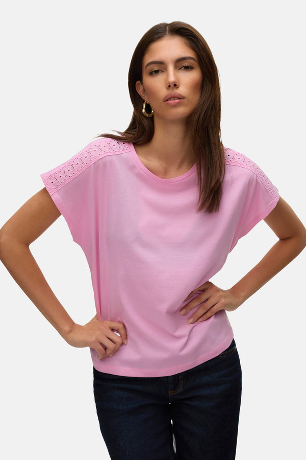 VMEMMY SS LACE TAPE TOP JRS NOOS