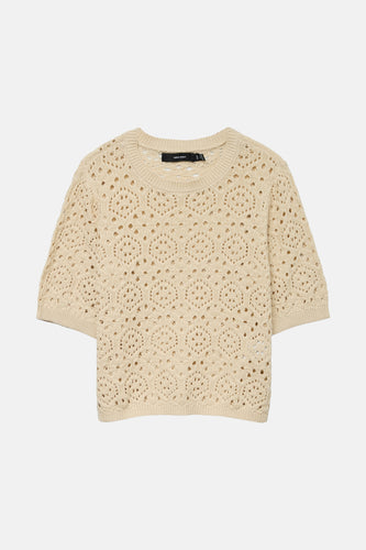 Pull à col rond - beige - VERO MODA®