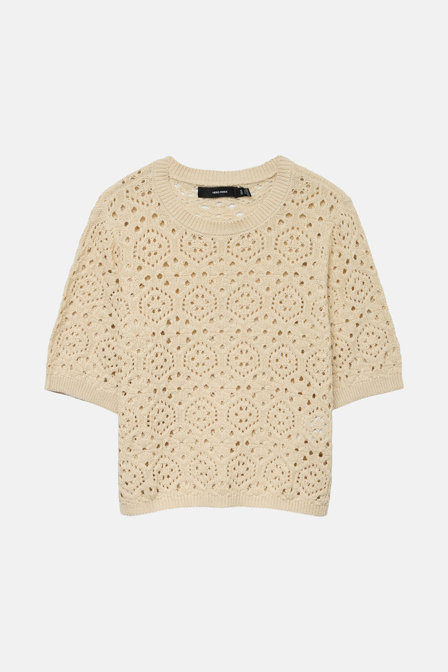 Pull à col rond - beige - VERO MODA®