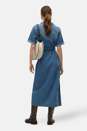 Robe à manches courtes - Mid blue denim - VERO MODA®