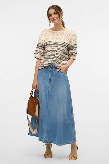 Pull à col rond - écru