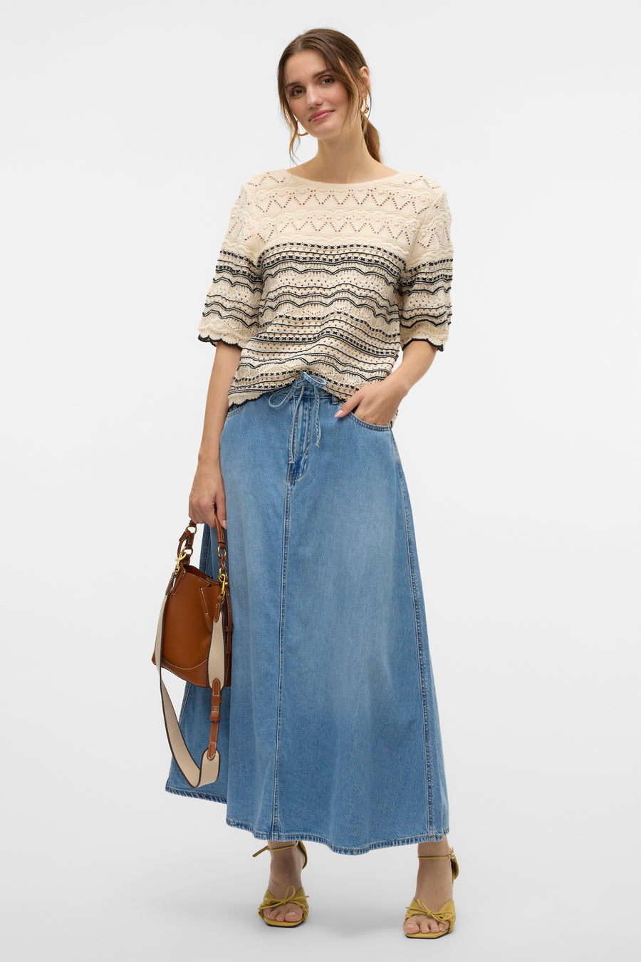 Pull à col rond - écru - VERO MODA®