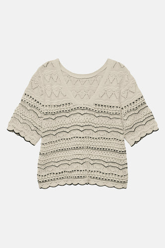 Pull à col rond - écru - VERO MODA®