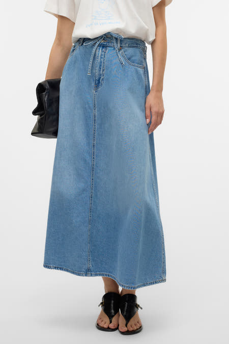 Jupe longue - light blue denim