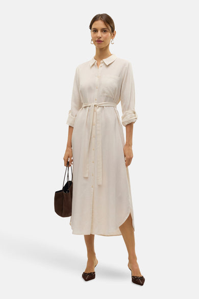 VMVILNA LS 7/8 SHIRT DRESS WVN