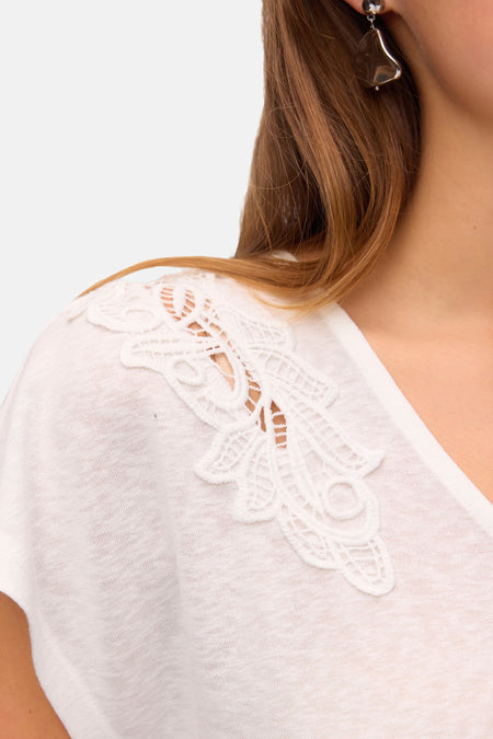 VMBILSA S/S V-NECK T-SHIRT JRS BTQ