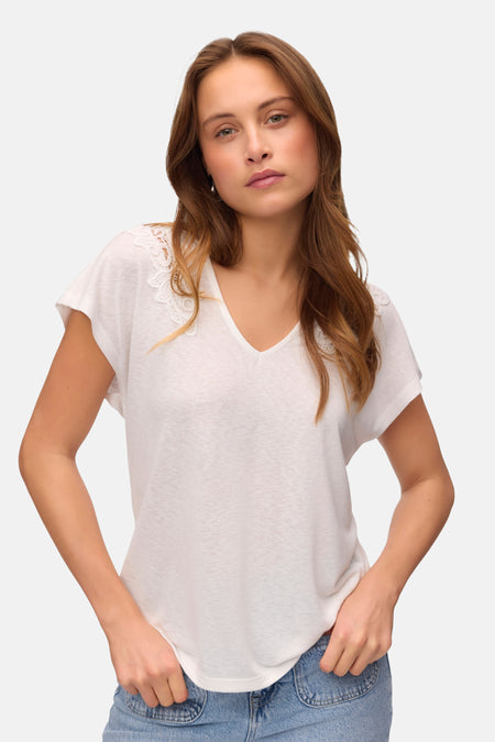 VMBILSA S/S V-NECK T-SHIRT JRS BTQ