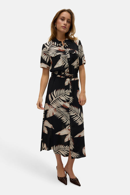 VMEASY JOY GOLD 7/8 SHIRT DRESS WVN GA