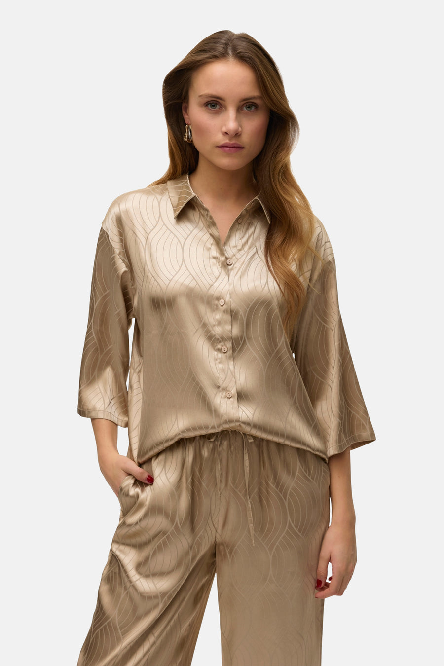 Chemise à manches courtes - beige - VERO MODA®