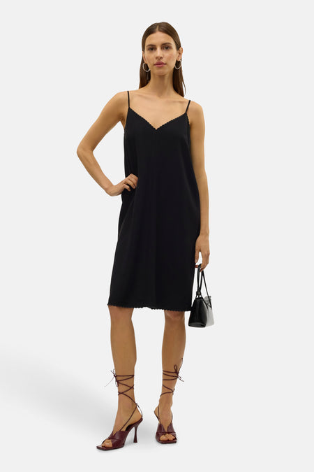 VMDESME S/L V-NECK ABK DRESS WVN BTQ GA