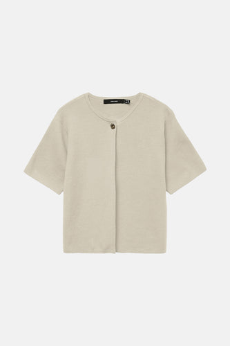 VMGOLD SS O-NECK ONE BUTTON CARDIGAN