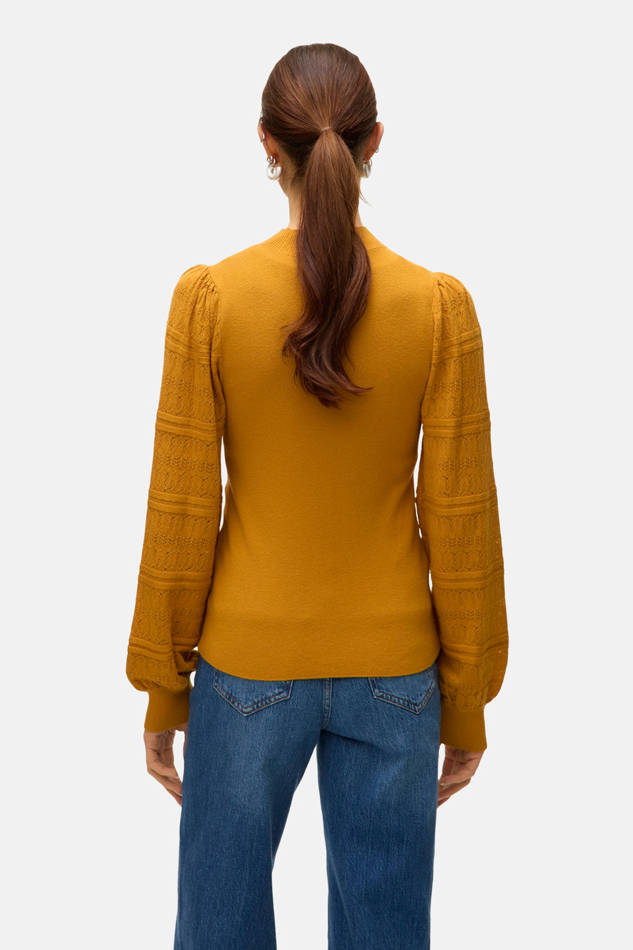 Pull à col rond - jaune - VERO MODA® - 3