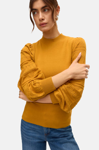 Pull à col rond - jaune - VERO MODA® - 6