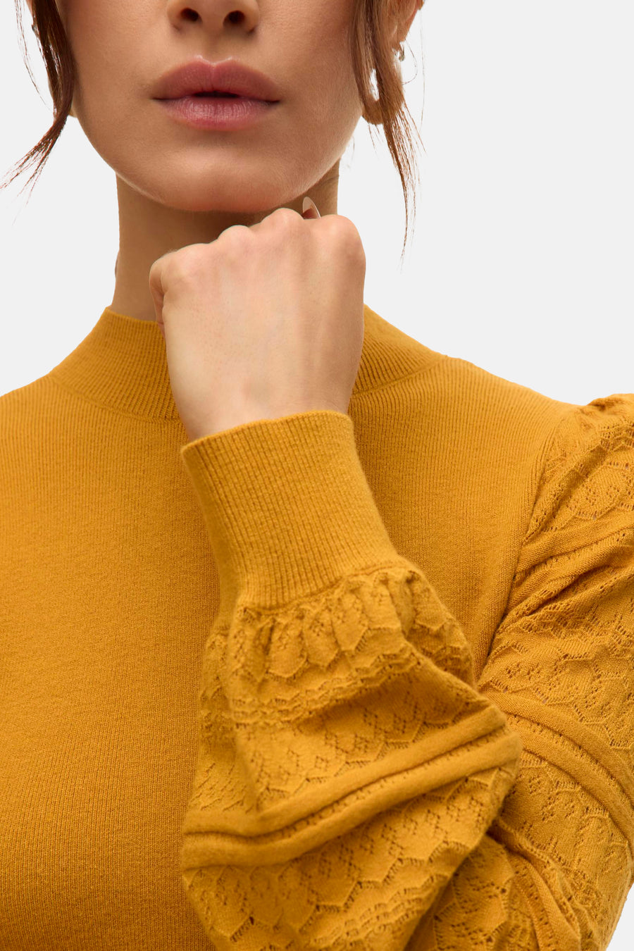 Pull à col rond - jaune - VERO MODA® - 5